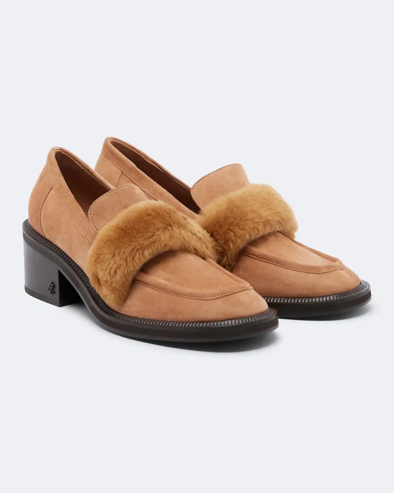 Jimmy Choo Loafer-Pumps Tylor mit Shearling Braun