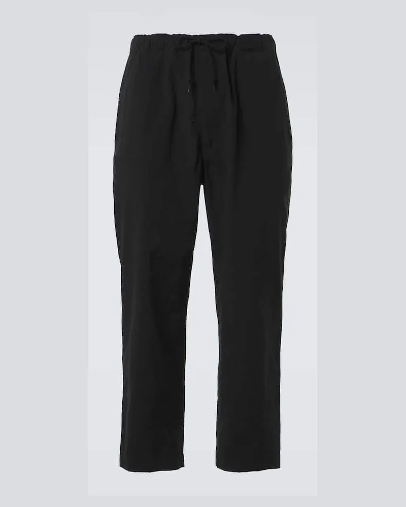 Junya Watanabe Gerade Cropped-Hose Schwarz