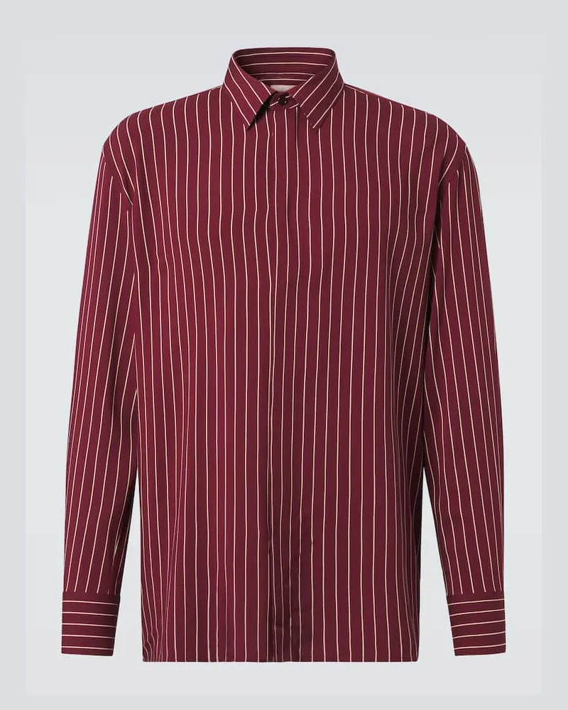Saint Laurent Hemd Burgunderrot