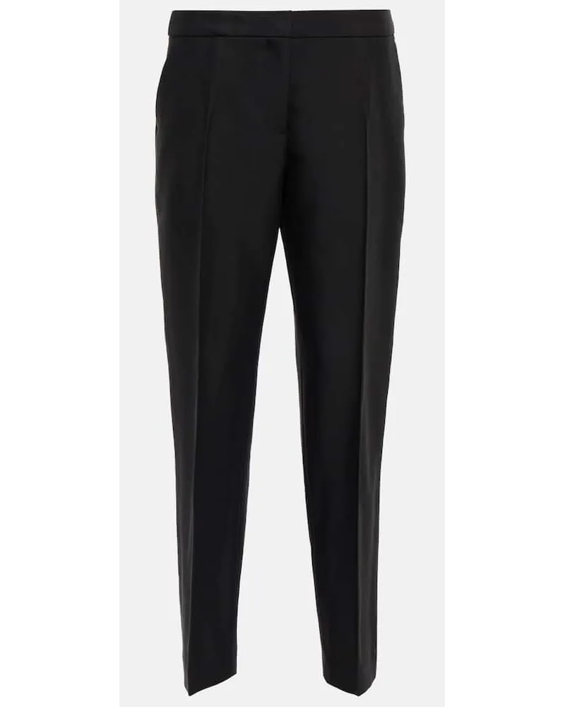 Dries van Noten Hose aus Gabardine Schwarz
