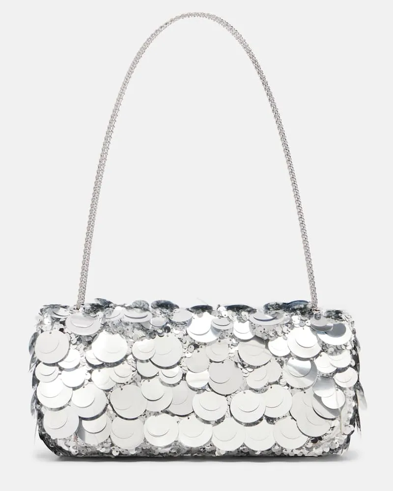 Paco Rabanne Schultertasche Sparkle mit Pailletten Silber