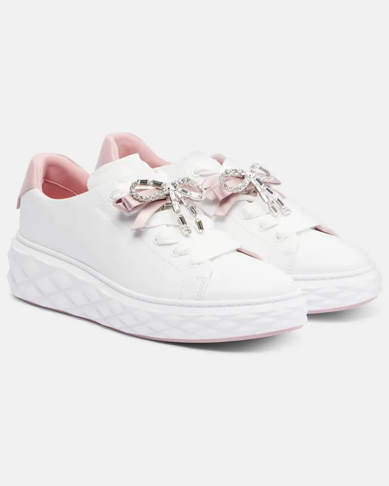 Jimmy Choo Sneakers Diamond Light Maxi aus Leder Weiß