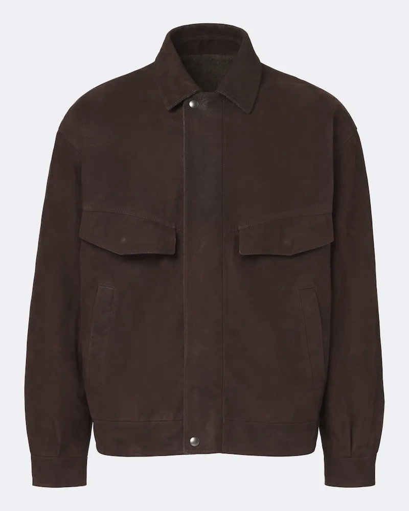 The Row Wendbarer Blouson Vana aus Leder Braun
