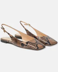 Gianvito Rossi Slingback-Ballerinas Borneo aus Leder Beige