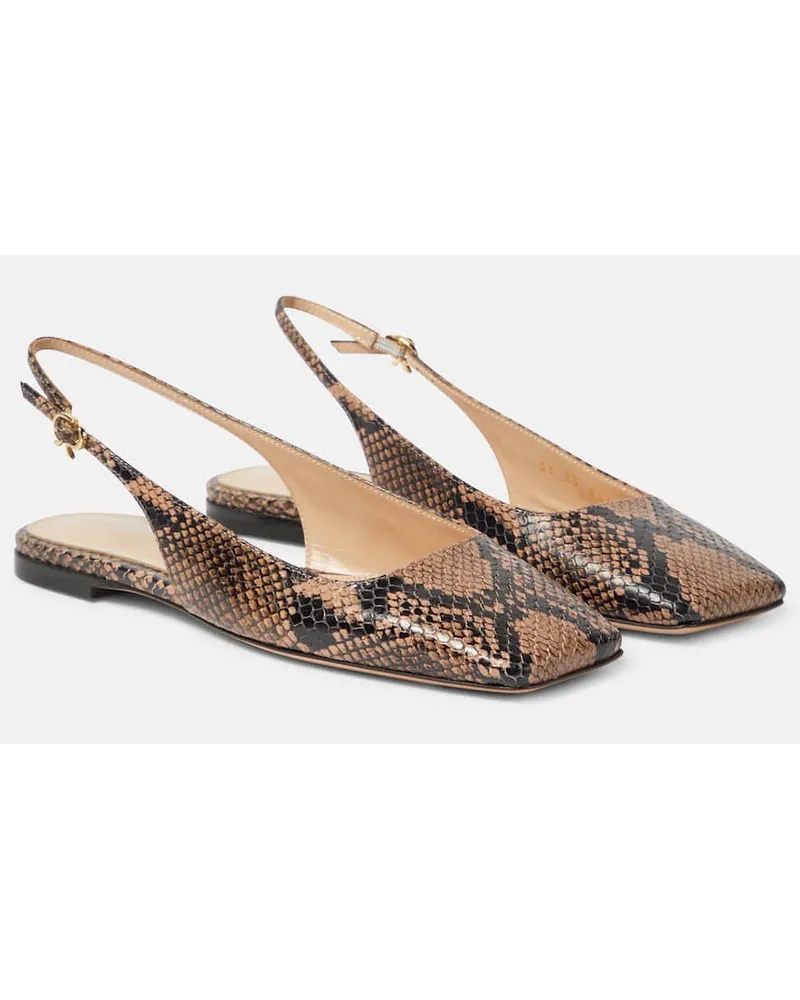 Gianvito Rossi Slingback-Ballerinas Borneo aus Leder Beige