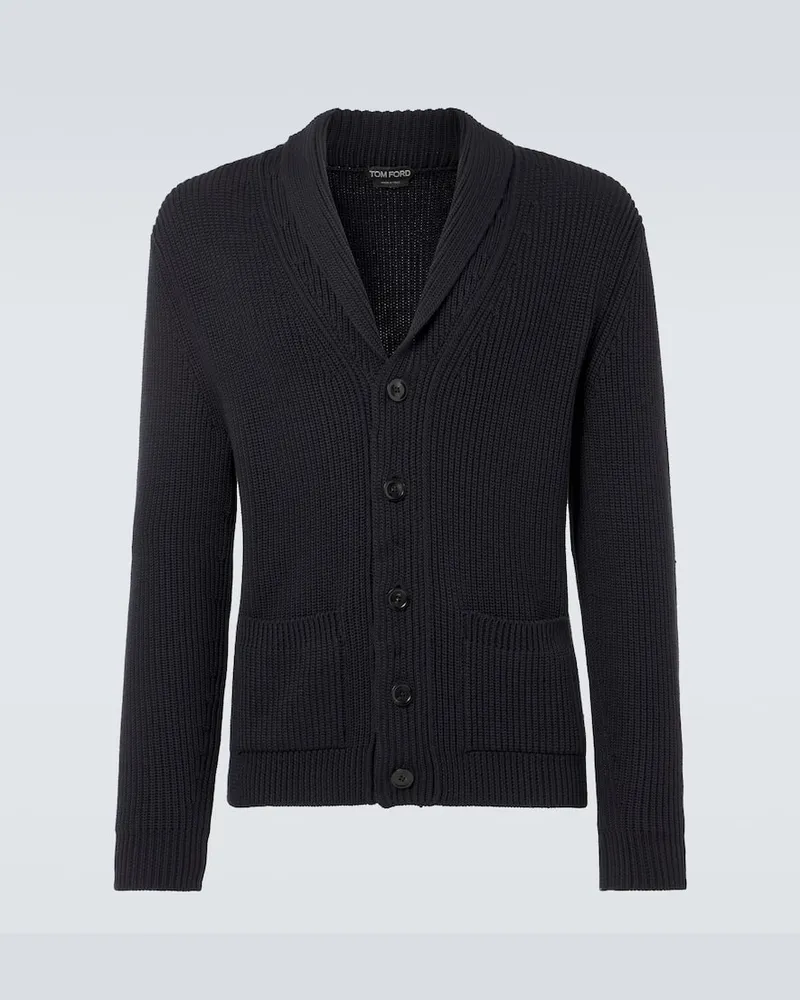 Tom Ford Cardigan aus Wolle und Seide Schwarz