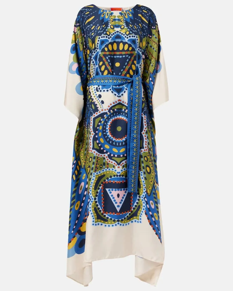 La DoubleJ Maxikleid aus Seide Multicolor
