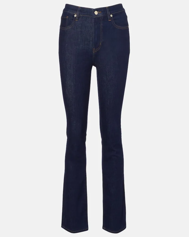Frame Denim High-Rise Slim Jeans Pencil Blau