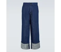 Wide-Leg Jeans Turn Up
