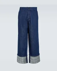 J.W.Anderson Wide-Leg Jeans Turn Up Blau