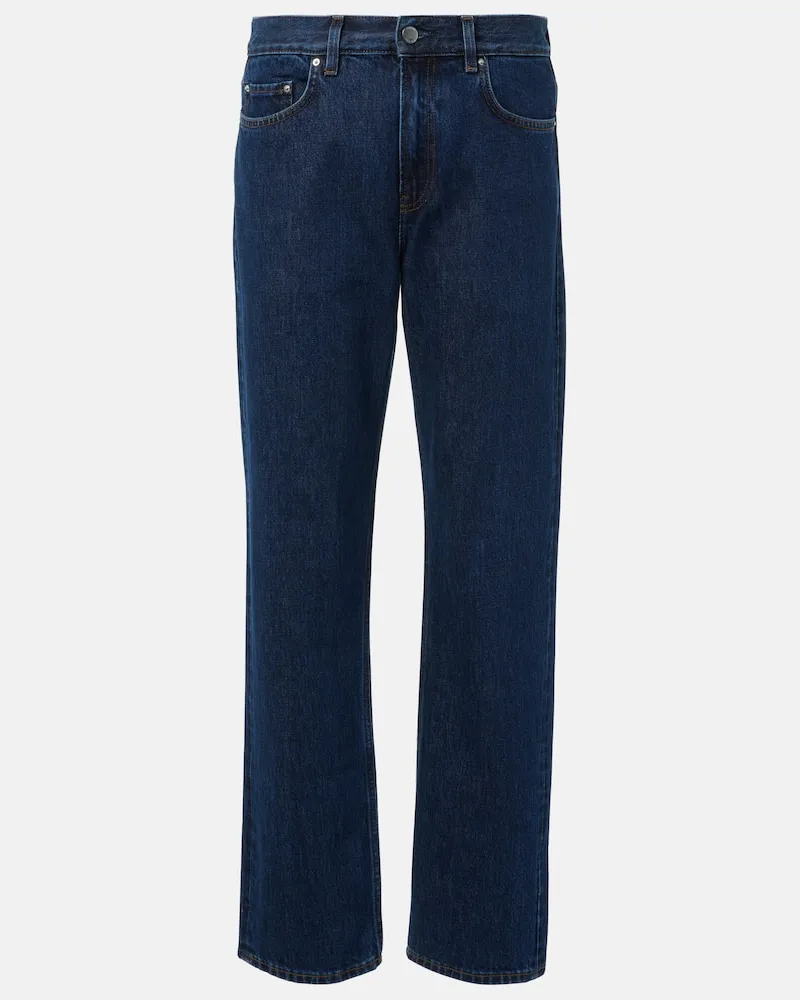 Totême Low-Rise Straight Jeans Blau