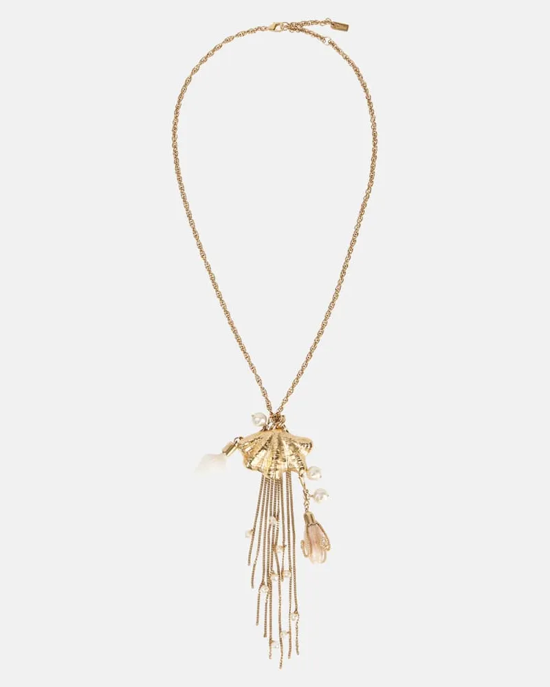 Chloé Chloé Halskette Chloé Shells mit Zierperlen Gold