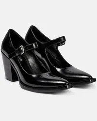 Prada Mary-Jane-Pumps aus Leder Schwarz