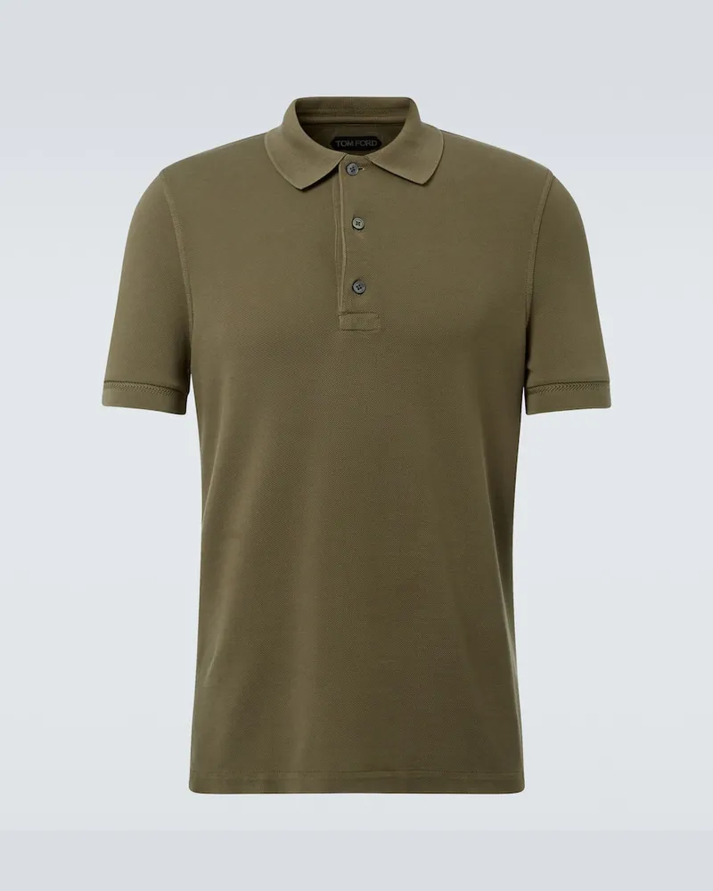 Tom Ford Polohemd aus Piqué Grün