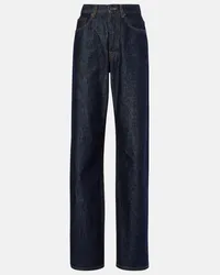 Dries van Noten High-Rise Straight Jeans Blau