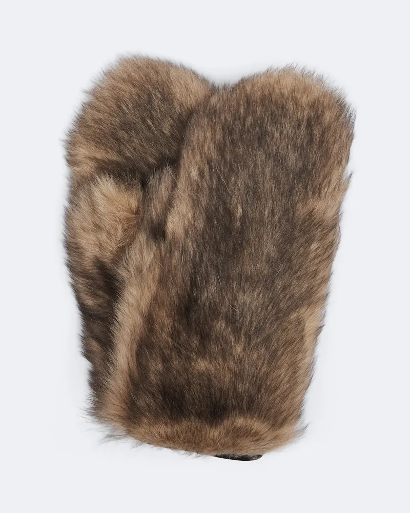 Magda Butrym Fäustlinge aus Shearling Braun