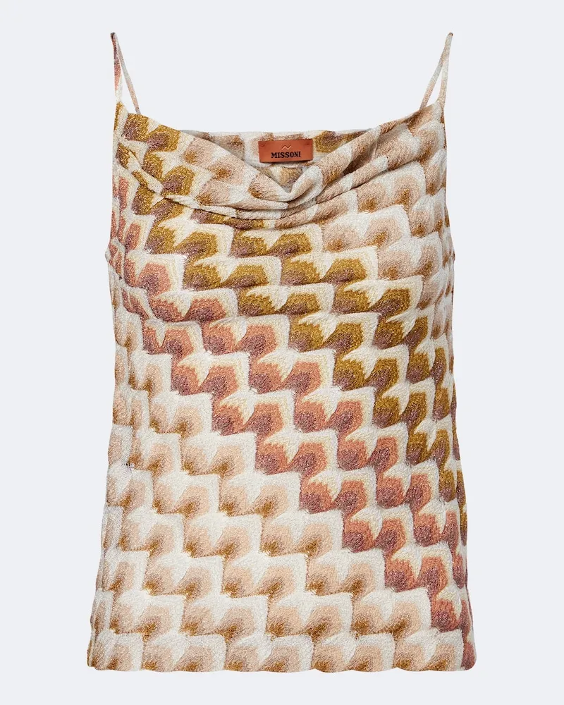 Missoni Top aus Lamé Gold