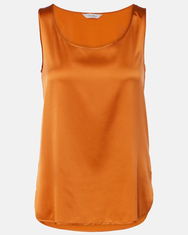 Max Mara Leisure Top Pan aus Satin Orange