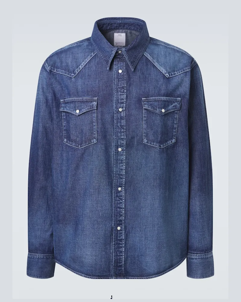 Visvim Jeanshemd Social Sculpture Blau