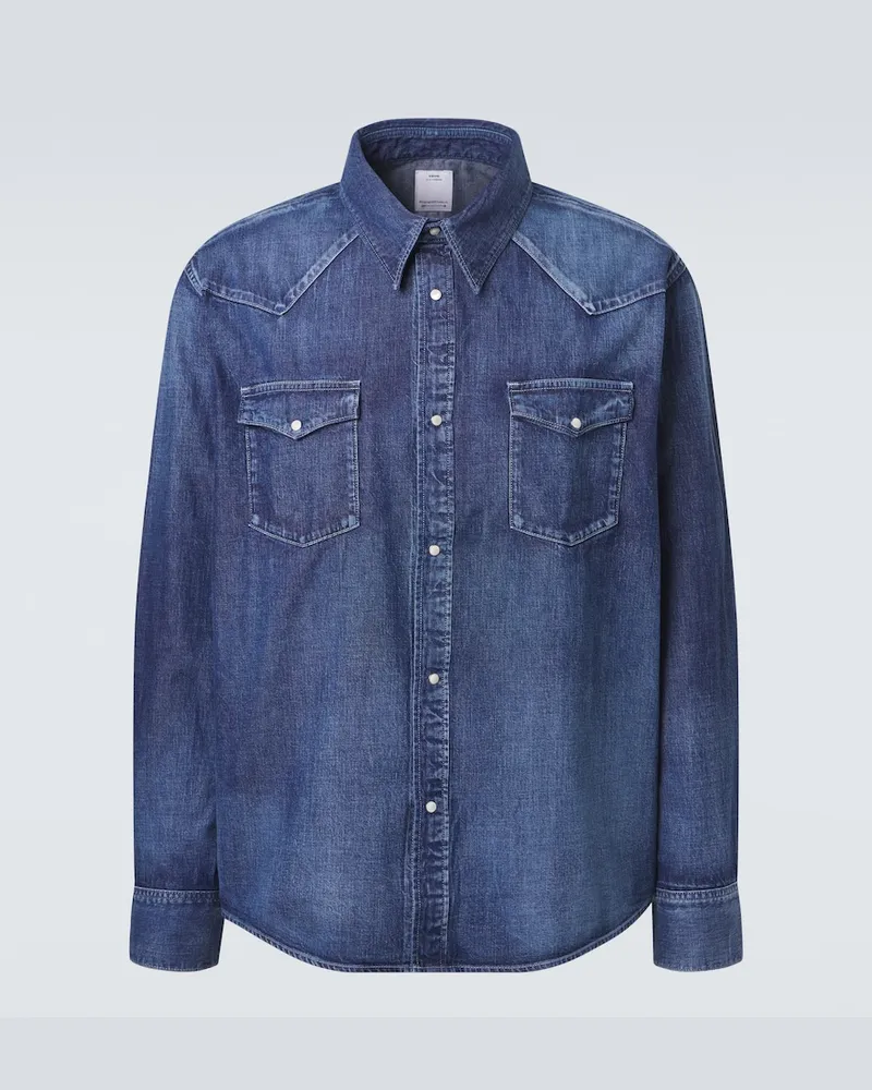 Visvim Jeanshemd Social Sculpture Blau