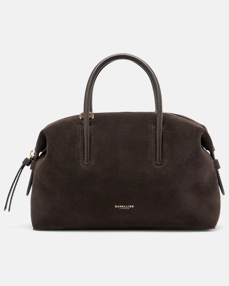 DeMELLIER Tasche Stockholm Small aus Veloursleder Braun