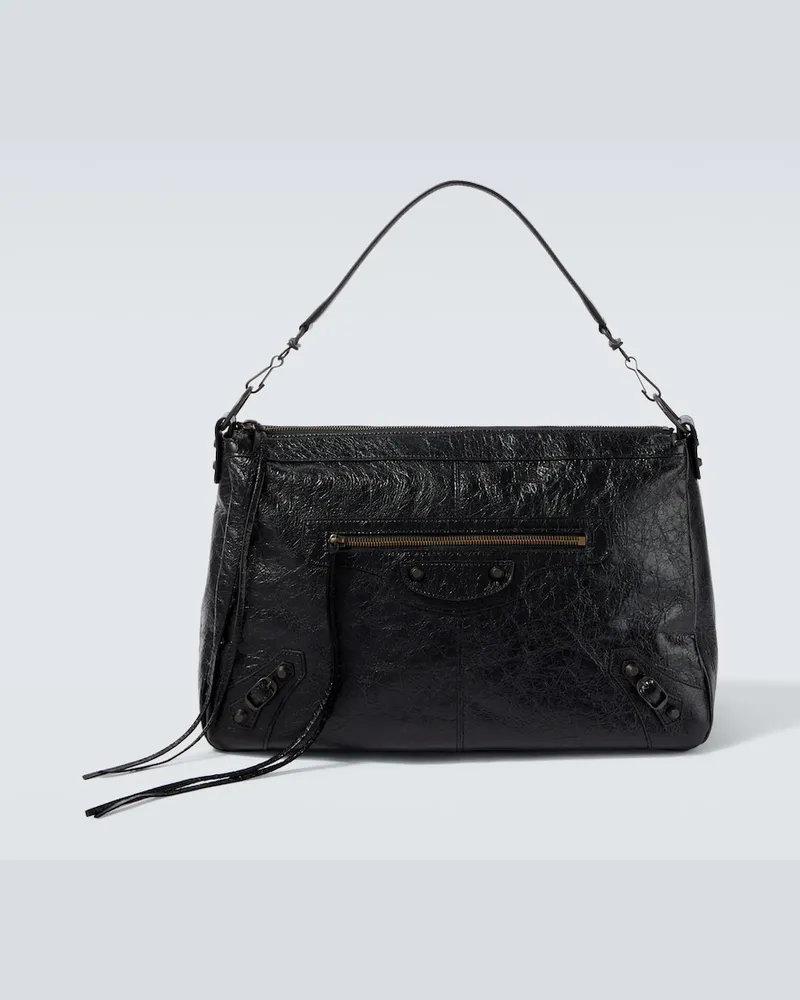 Balenciaga Schultertasche Le City aus Leder Schwarz