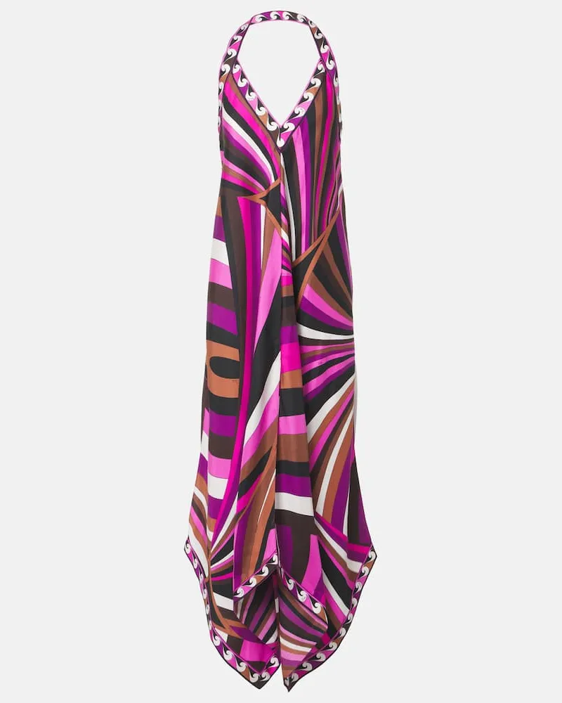 Emilio Pucci Maxikleid Iride aus Seiden-Twill Pink