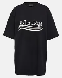 Balenciaga T-Shirt aus Baumwoll-Jersey Schwarz