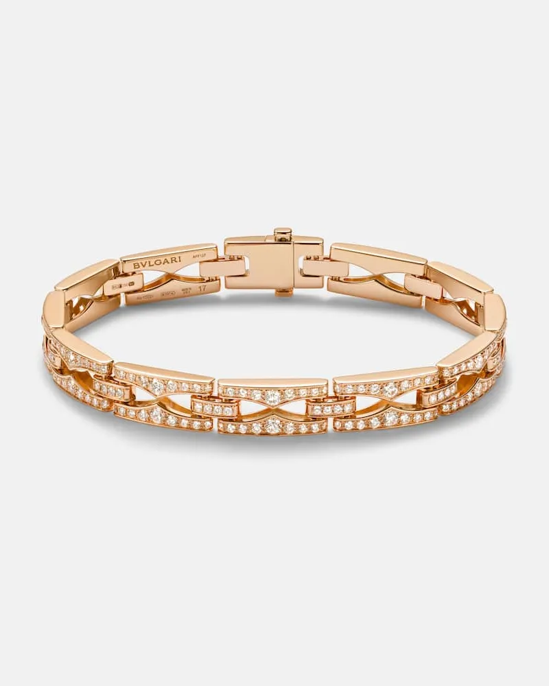 Bulgari Armband B.zero1 aus 18kt Roségold mit Diamanten Gold