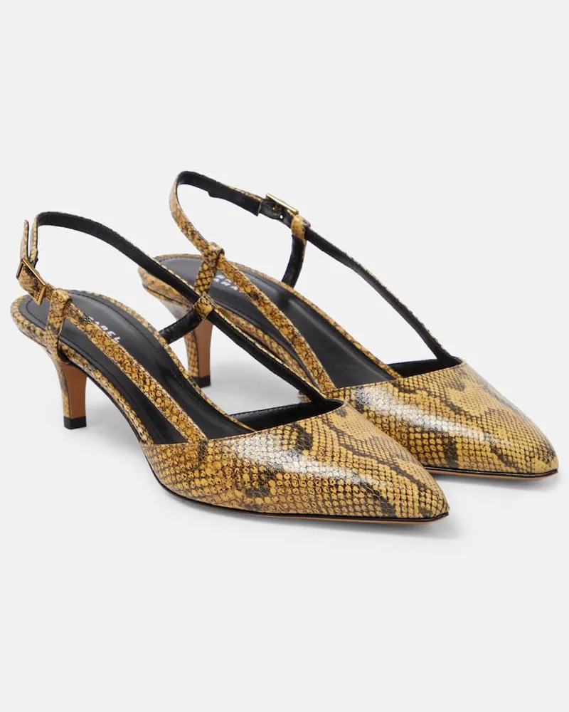 Isabel Marant Slingback-Pumps Pilia aus Leder Neutral