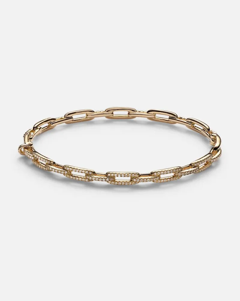David Yurman Armband Stax Chain Link aus 18kt Gelbgold mit Diamanten Gold