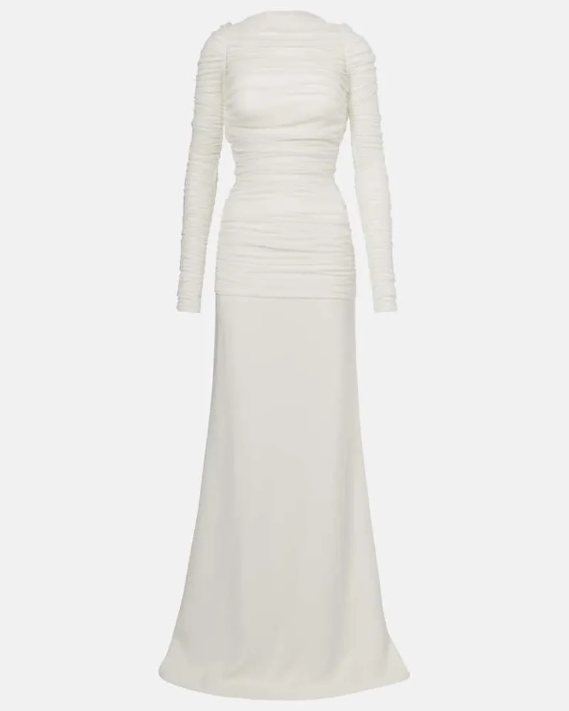 Christopher Esber Bridal Robe mit Tüll Weiß