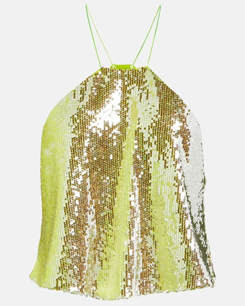 Dorothee Schumacher Top Glittering Nights mit Pailletten Grün