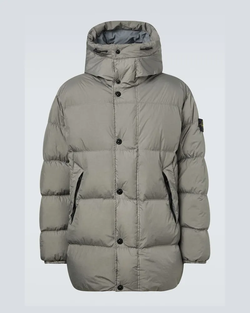 Stone Island Daunenmantel Grau