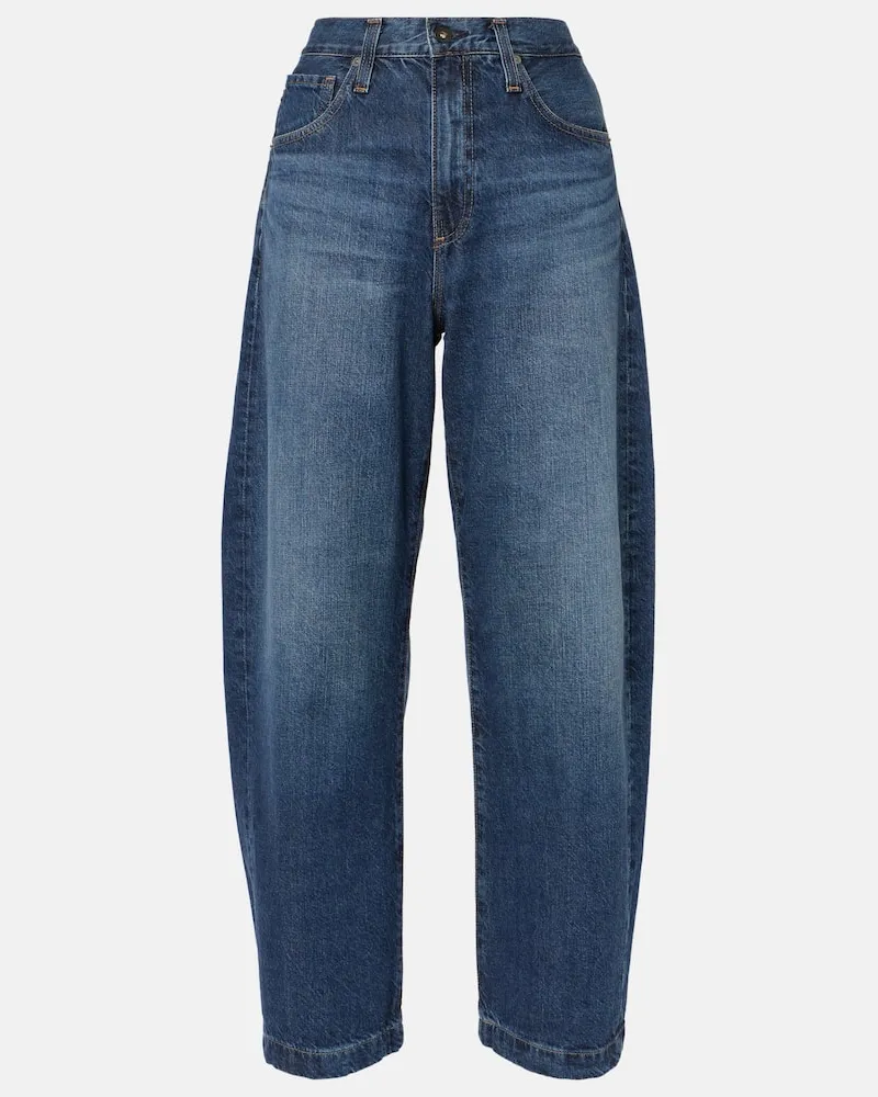Adriano Goldschmied High-Rise Barrel Jeans Blau