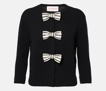 Cardigan aus Schurwolle mit Pailletten