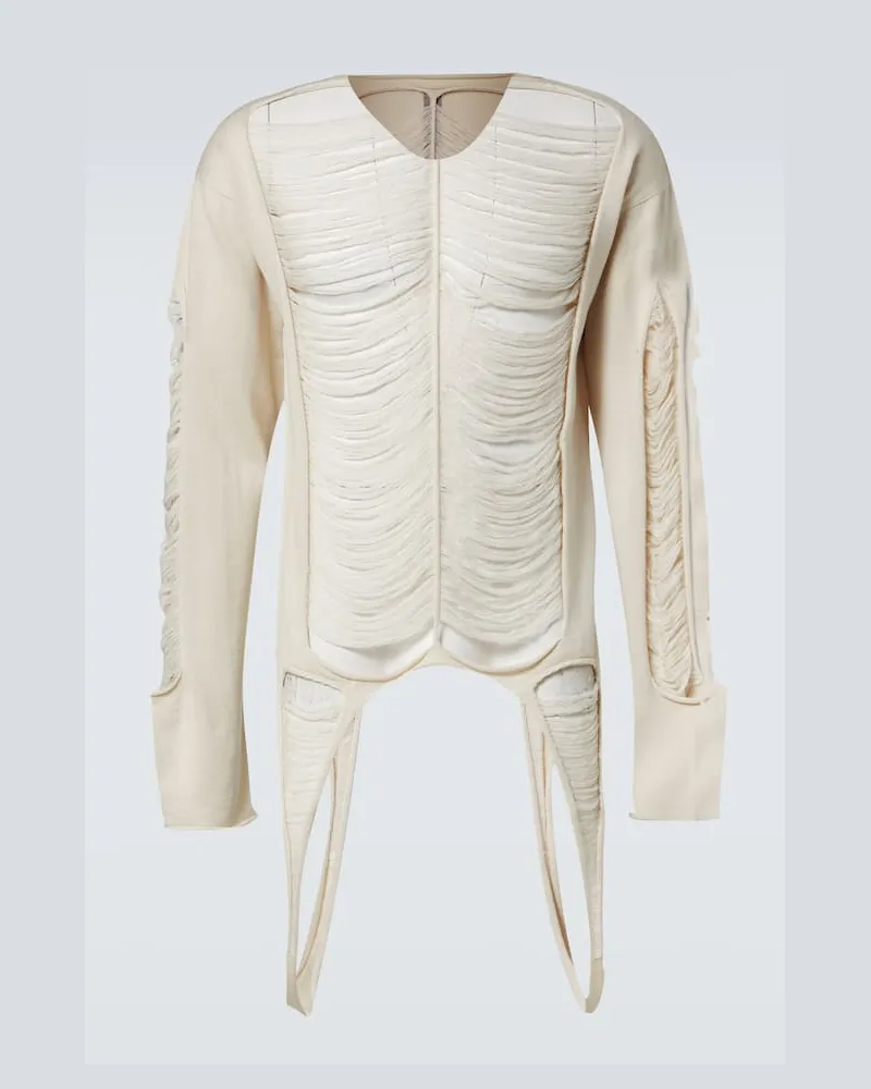 Rick Owens Pullover aus Wolle Weiß