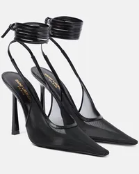 Saint Laurent Slingback-Pumps Oxalis 110 mit Leder Schwarz