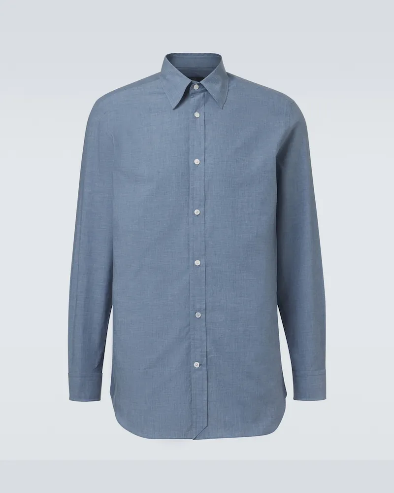 Dunhill Hemd aus Baumwolle Blau
