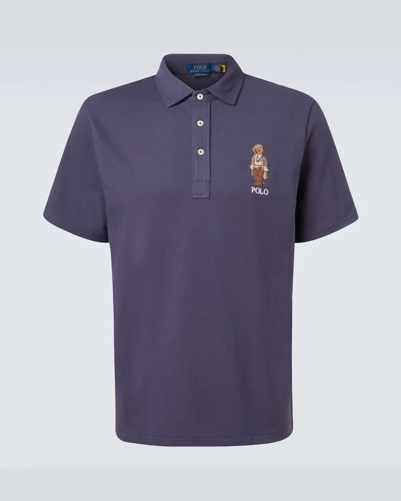 Ralph Lauren Polohemd Polo Bear aus Baumwoll-Piqué Blau