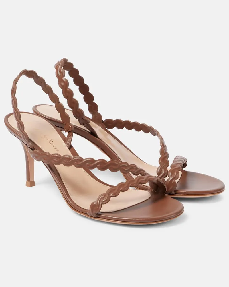 Gianvito Rossi Sandalen 70 aus Leder Neutral