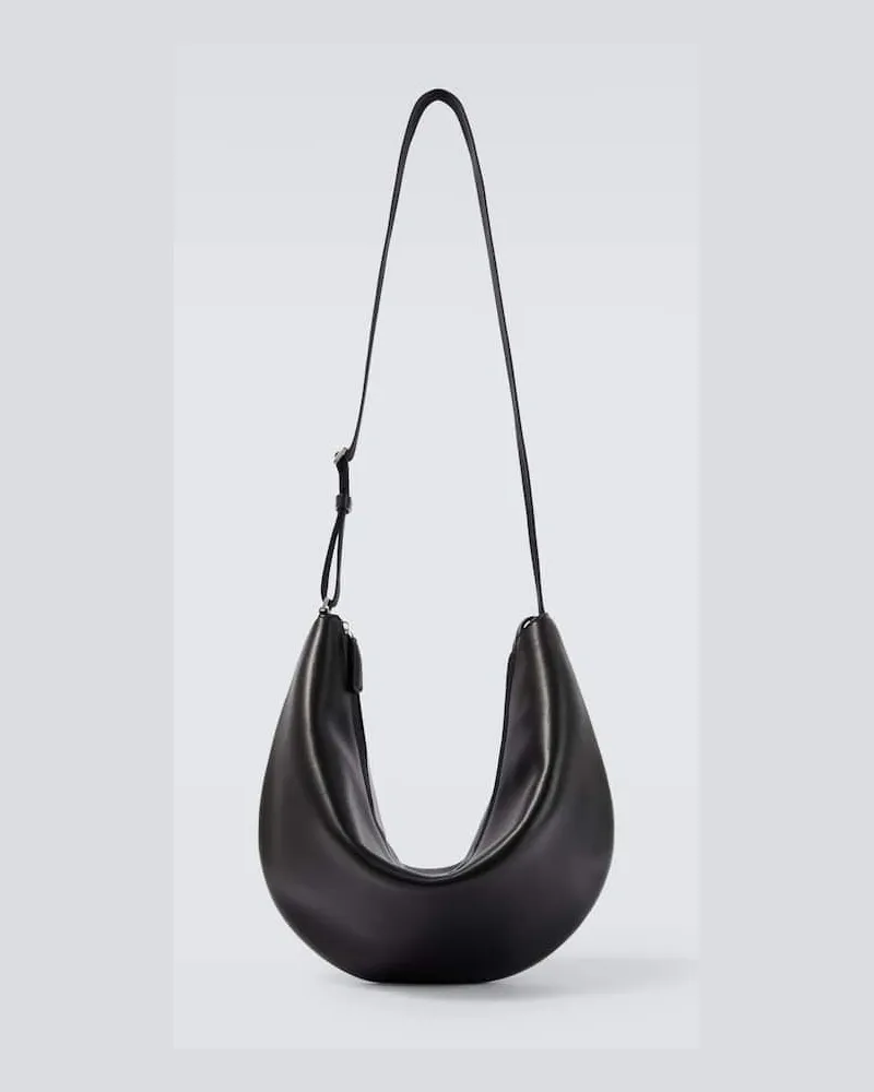 The Row Crossbody Bag Crescent aus Leder Schwarz