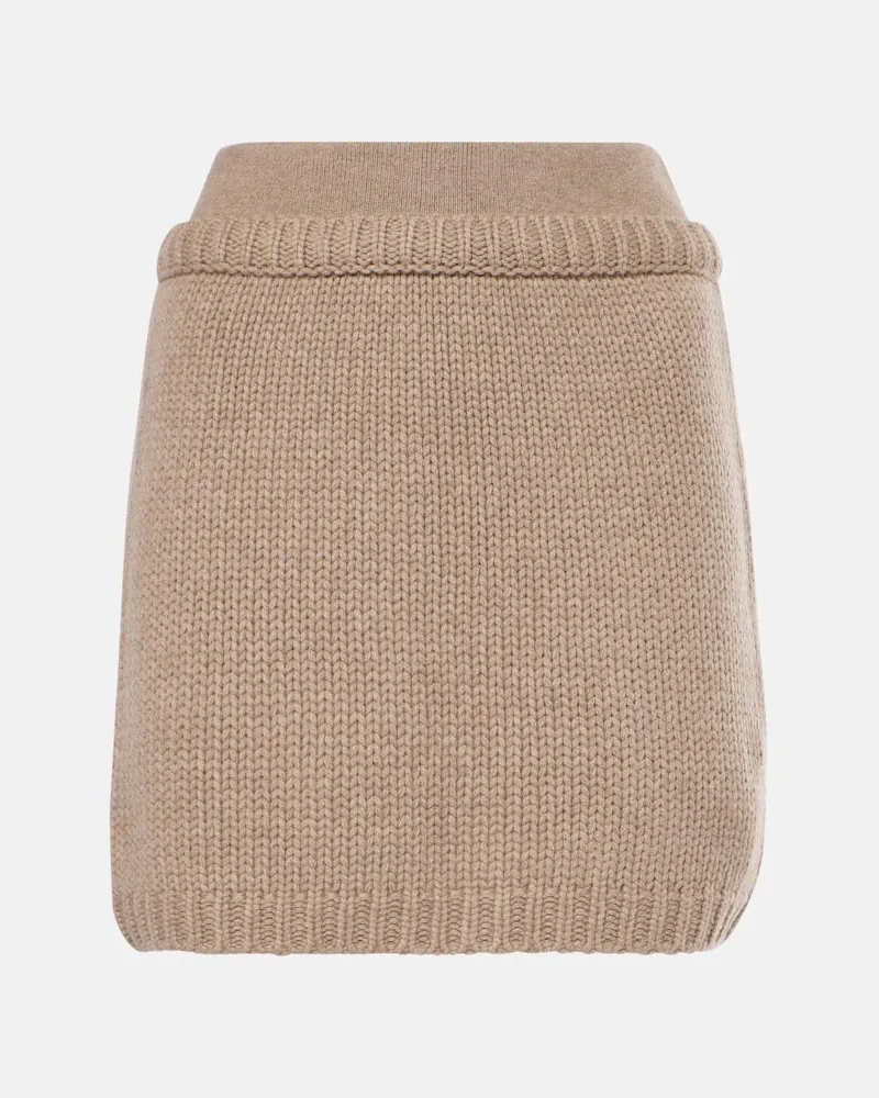Lisa Yang Minirock Lovi aus Kaschmir Beige