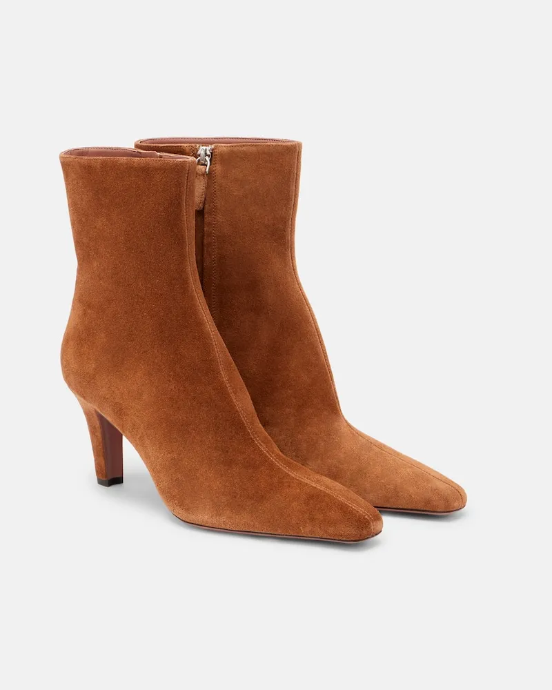 Paris Texas Ankle Boots Belle aus Veloursleder Braun
