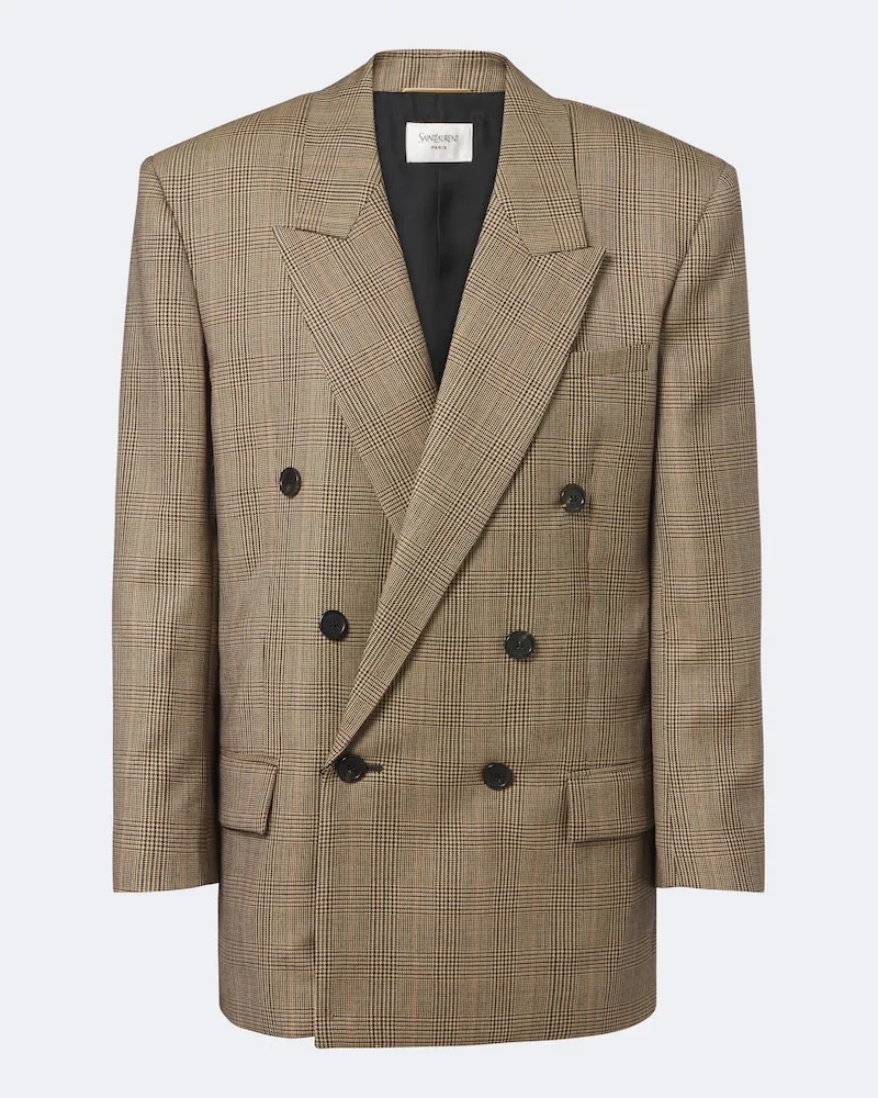 Saint Laurent Blazer aus Wolle Beige