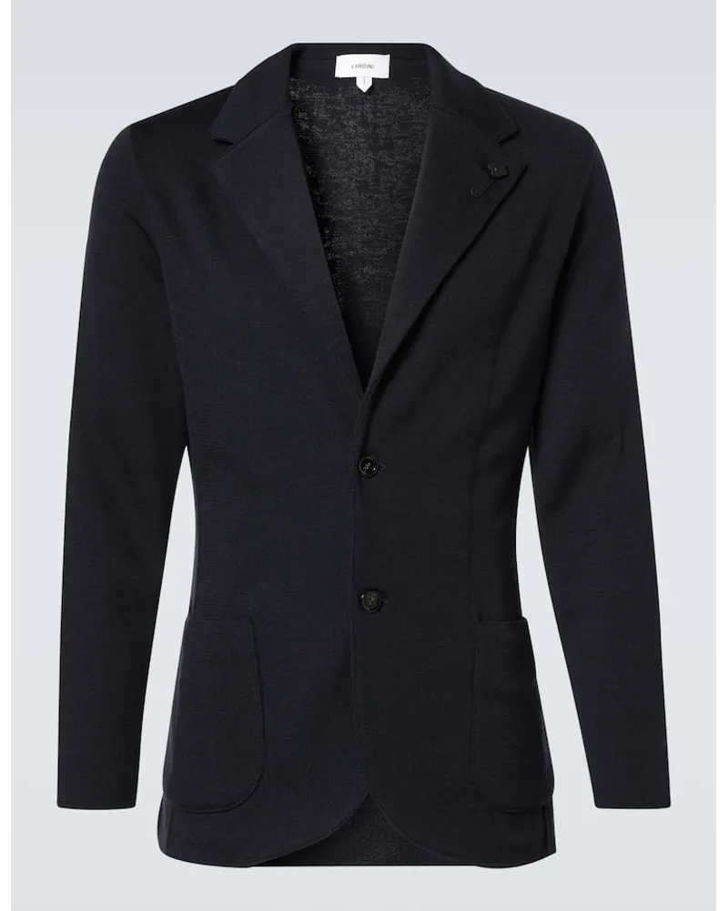 LARDINI Blazer aus Wolle, Seide und Kaschmir Blau