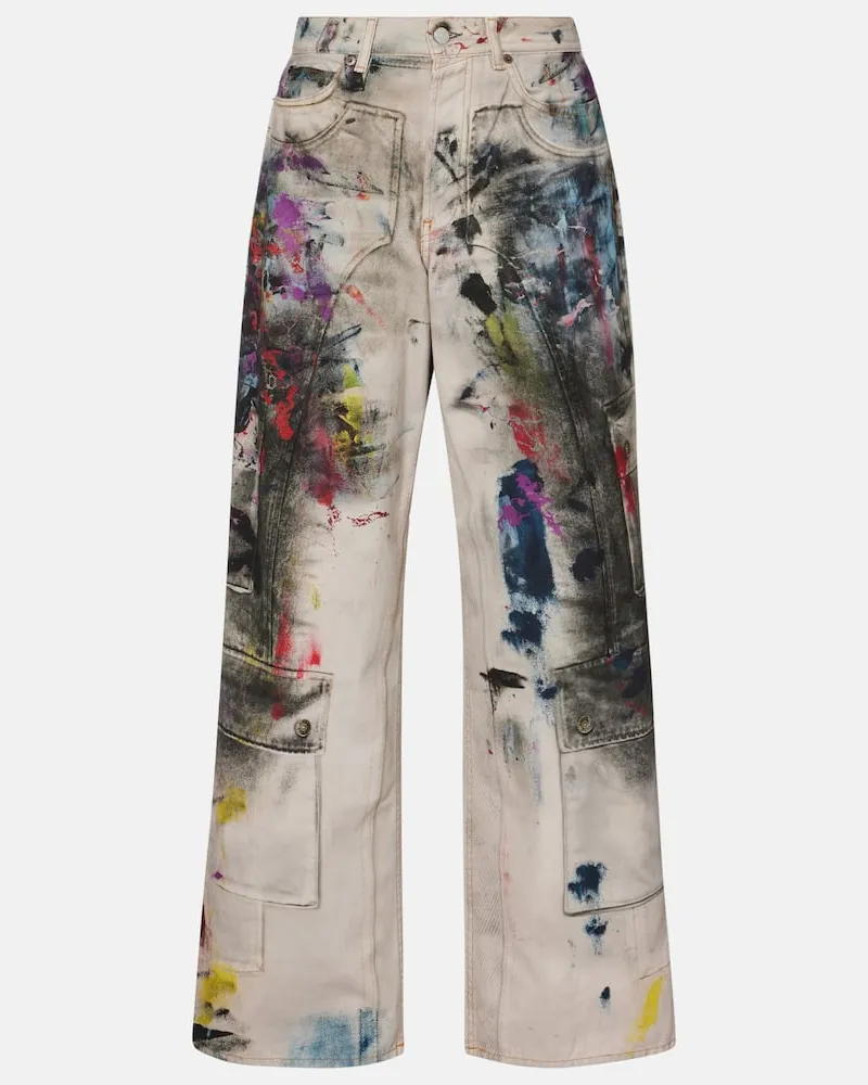 Acne Studios Wide-Leg Jeans 1981 aus Baumwolle Weiß