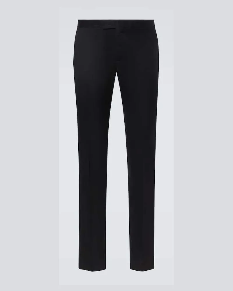 LARDINI Gerade Hose aus Wolle Schwarz