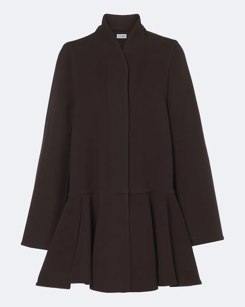 Loewe Mantel mit Schößchen Braun