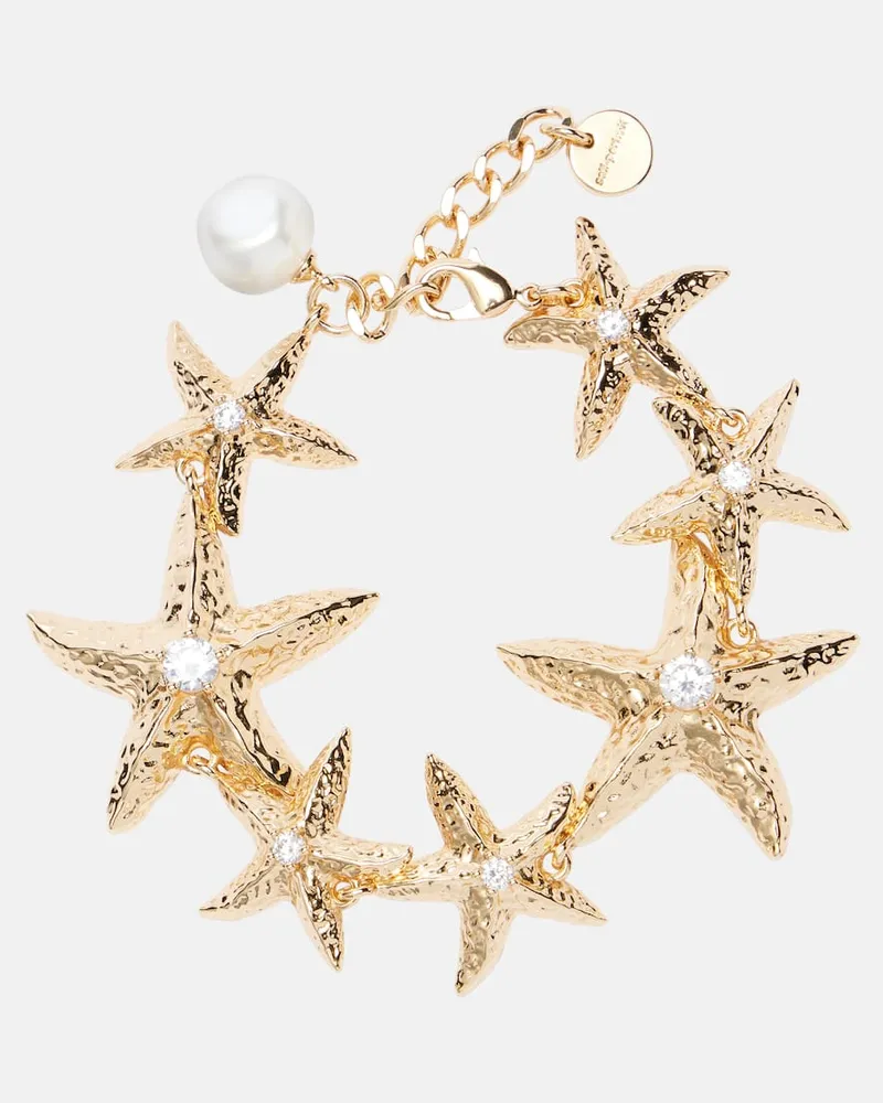 Self-Portrait Armband mit Zierperlen, 18kt vergoldet Gold